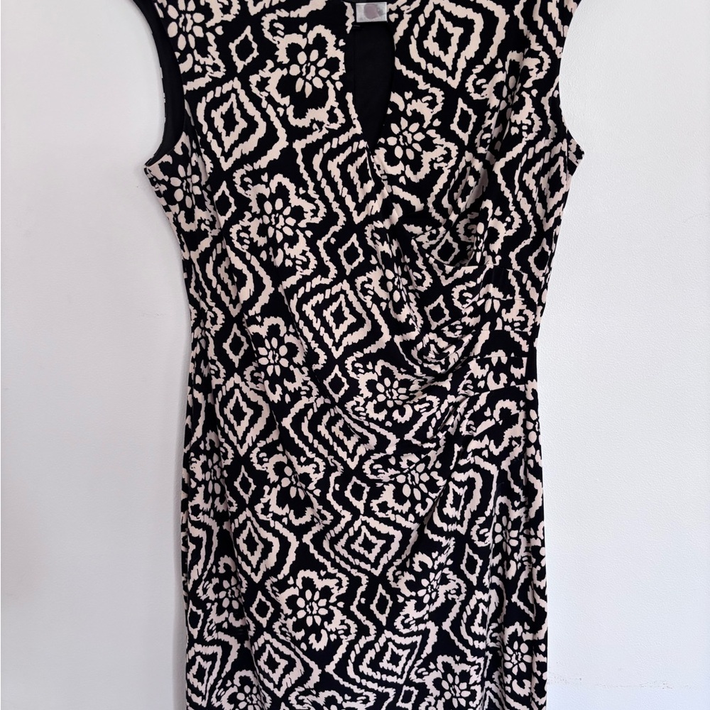 Black and Tan Patterned Dress